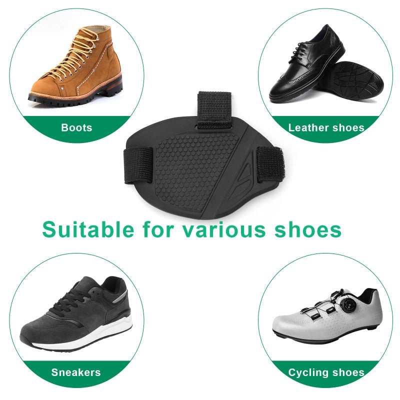 Coitak Motorcycle Motorbike Shift Pad, Motorcycle Shoe Boot Protector Cover, Protective Rubber Gear Shifter Guards (Black) - Image 4